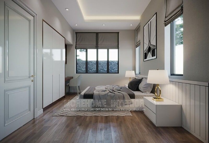 Tab đầu giường đưa vẻ đẹp sang trọng vào phòng ngủ hiện đại.